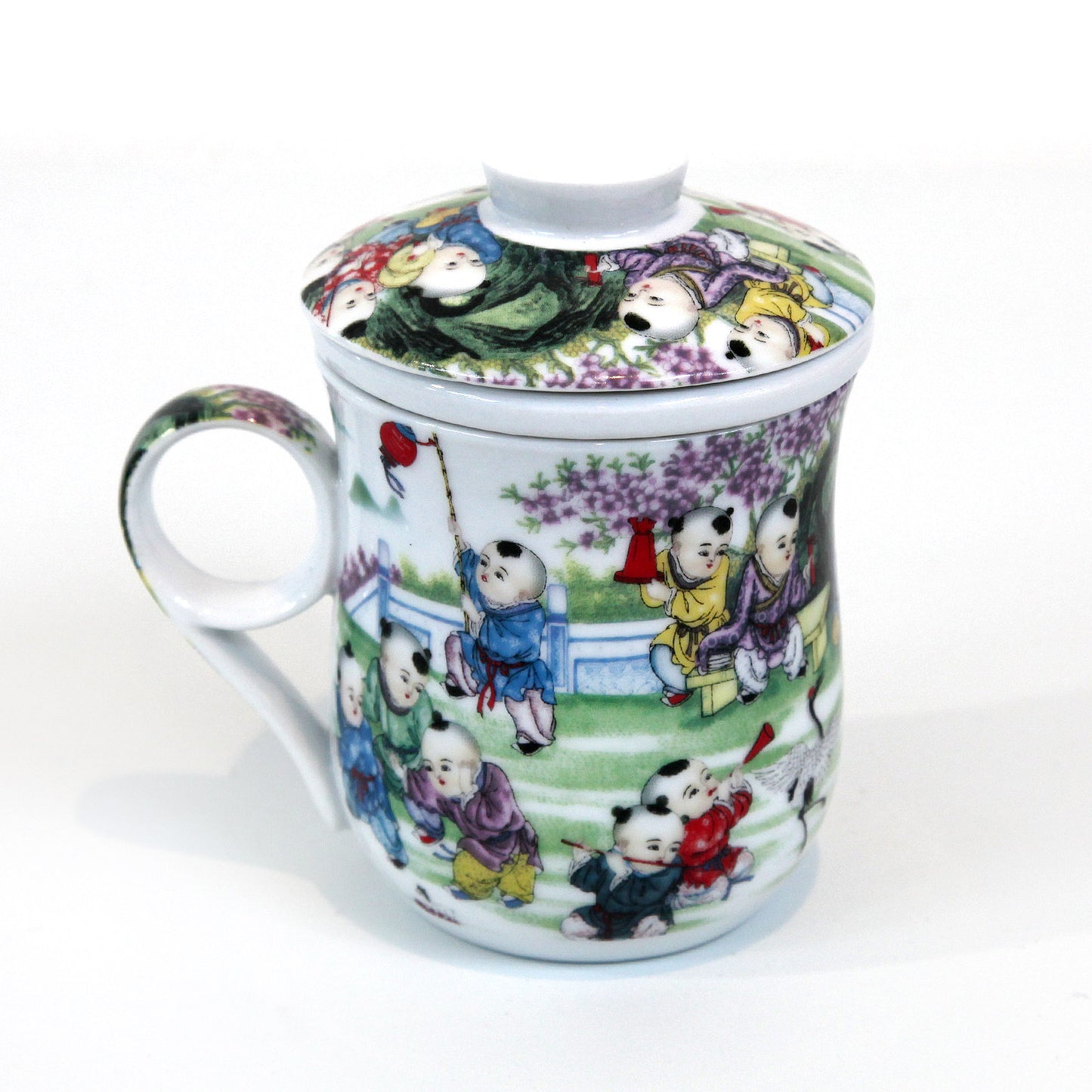 子供柄のマグカップ 茶漉し付