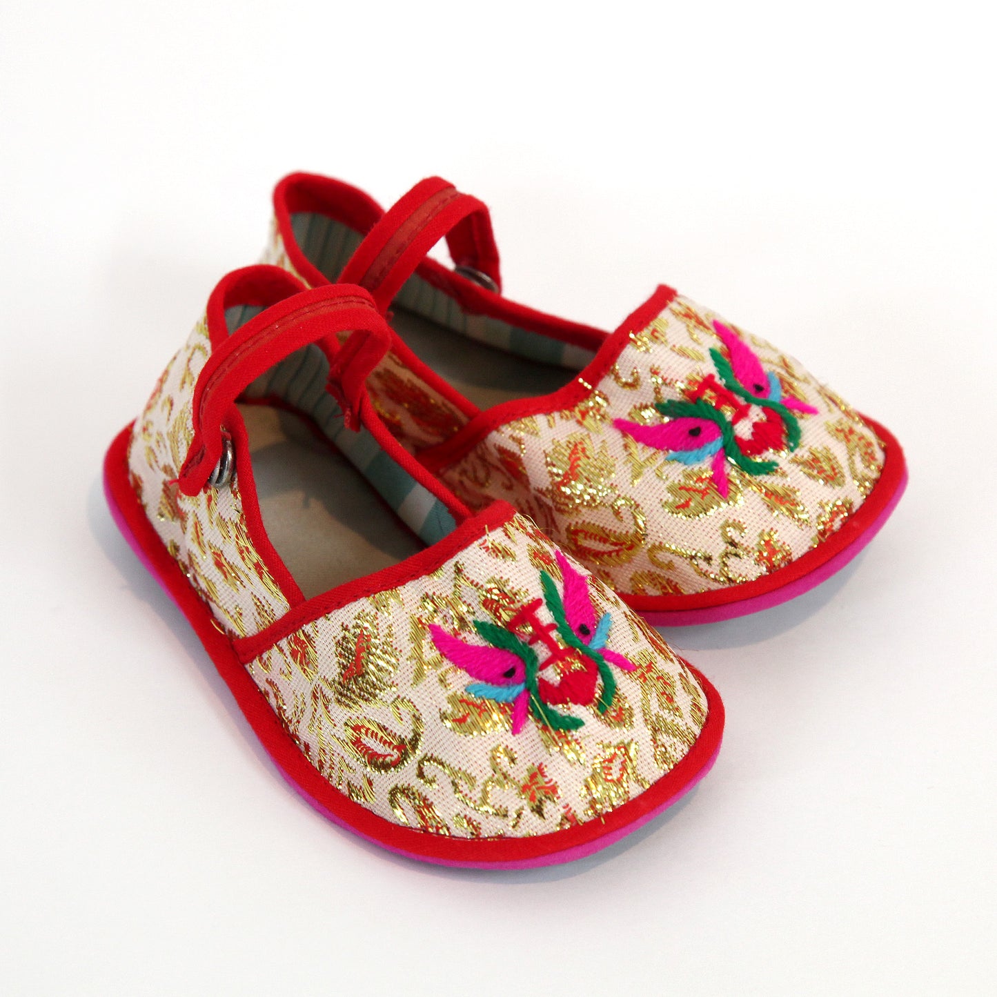 飾り用子ども布靴・虎頭靴(刺繍ハンドメイド)