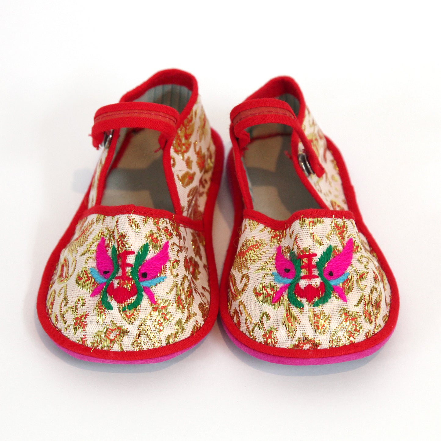 飾り用子ども布靴・虎頭靴(刺繍ハンドメイド)