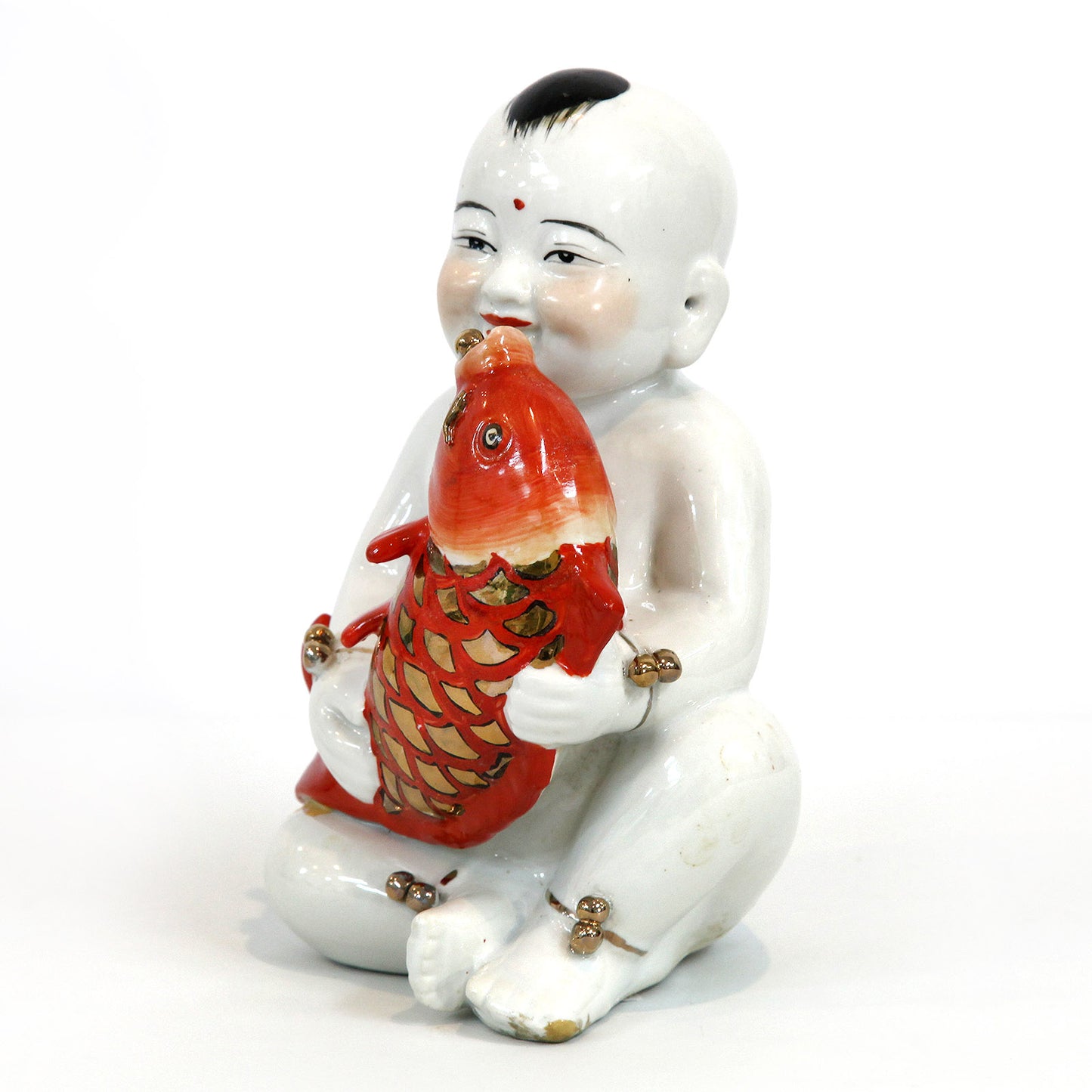 陶器のお人形(おとこのこ)魚