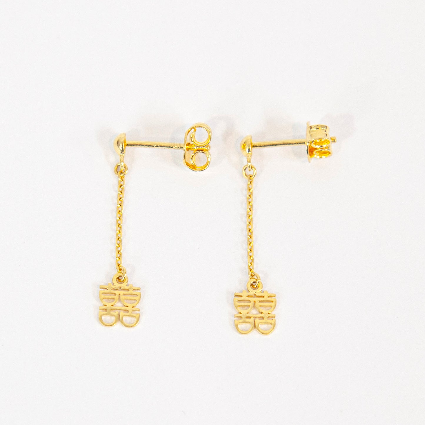 オリエンタルモチーフのピアス|ダブルハピネス(22K・1.55g)