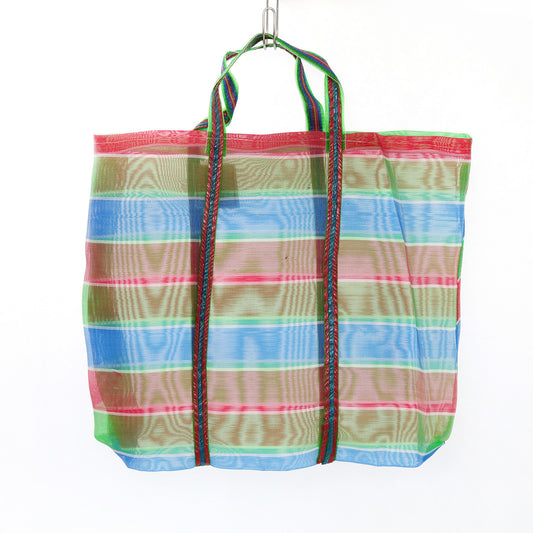 【台湾製】網エコバッグ|金獅牌(トリコロールカラー/細マチ)