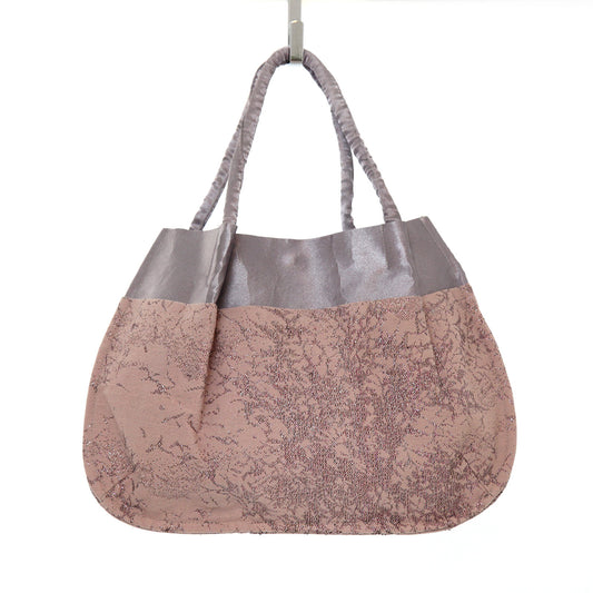 【チャイトロオリジナル】布バッグ|ピンク&シルバー(小)