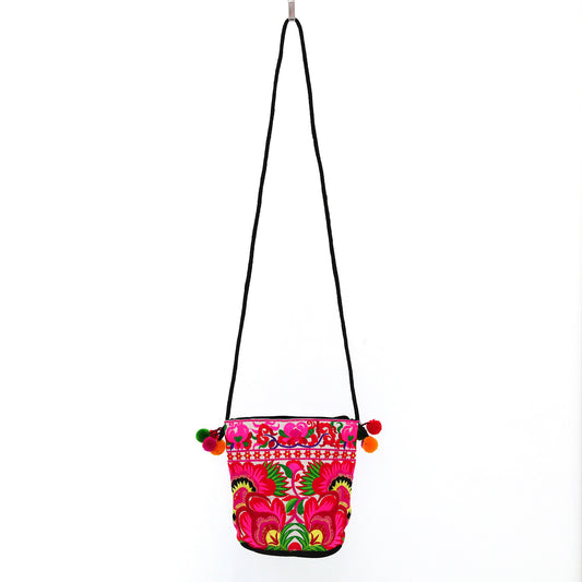 【タイ製】少数民族の刺繍ショルダーバッグ