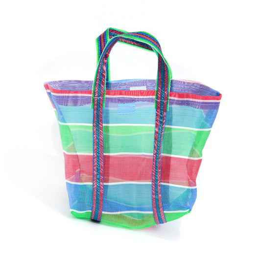 【台湾製】網エコバッグ|金獅牌(赤青緑/マチあり)