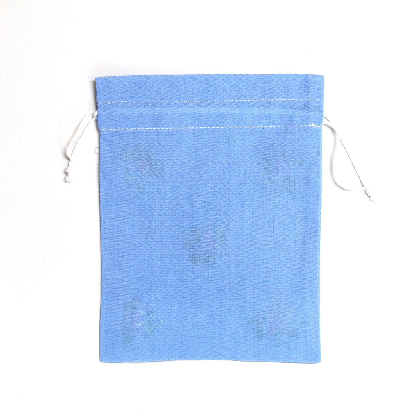 刺繍入り巾着(ブルー )