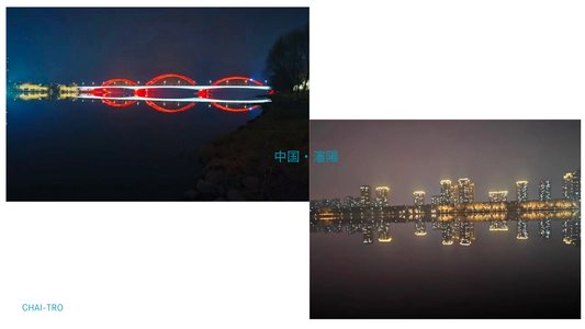 夜景、水鏡