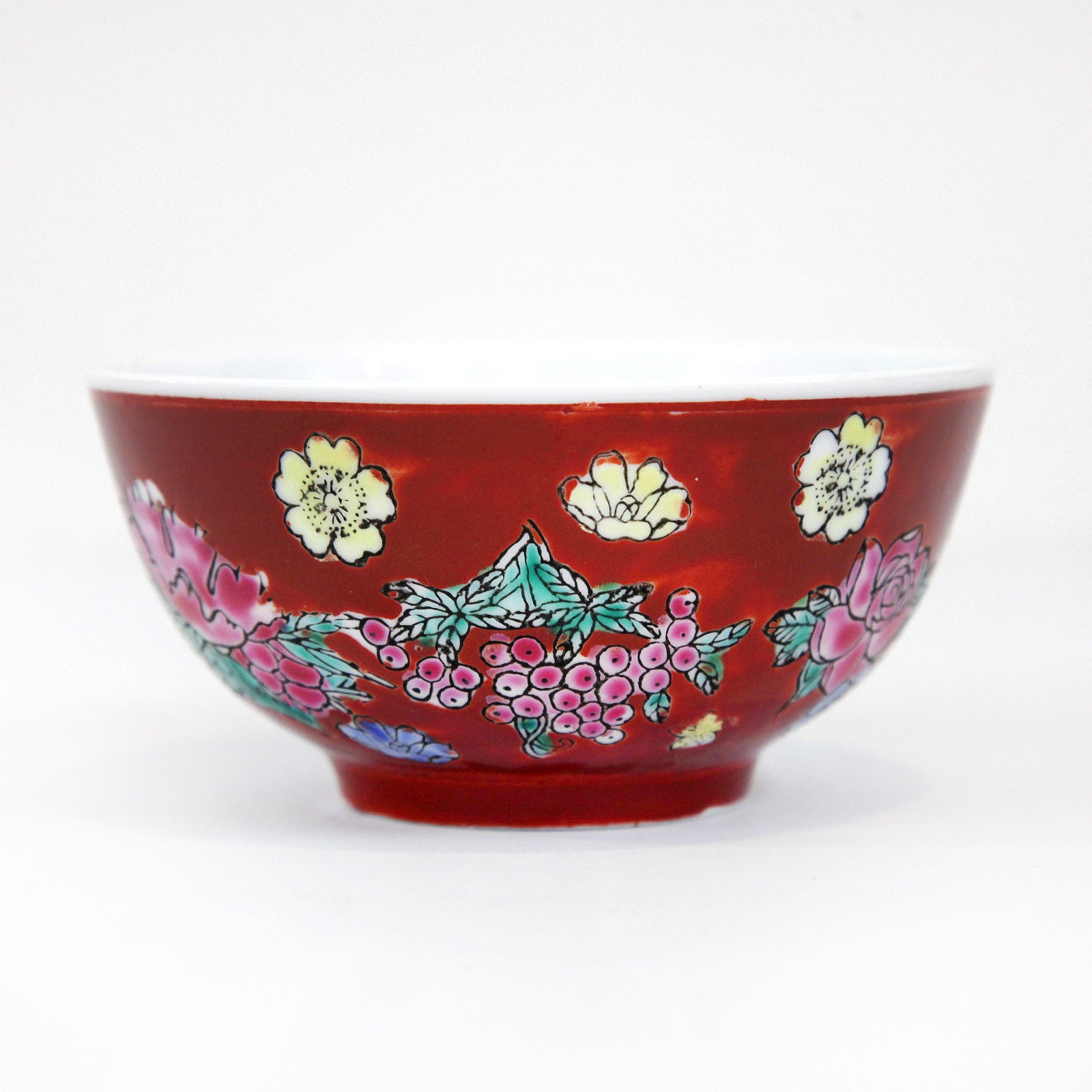 茶碗・花柄（赤茶） – Chai-Tro チャイトロ