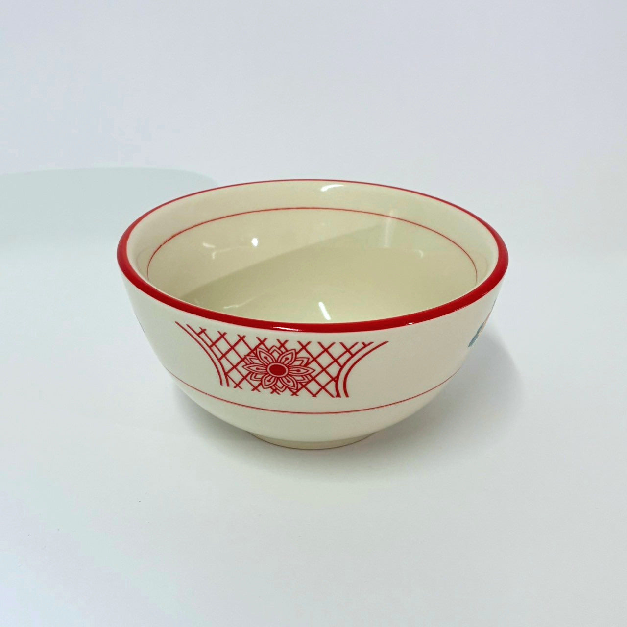 囍（ダブルハピネス）柄 中華食器 4点セット