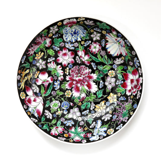 絵皿・牡丹、菊、バラ