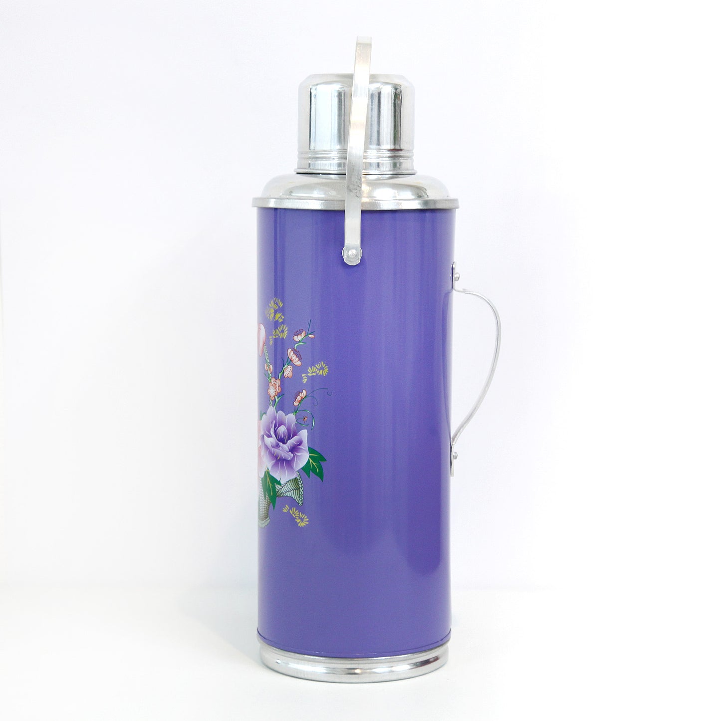 鉄製の水筒（紫・花）
