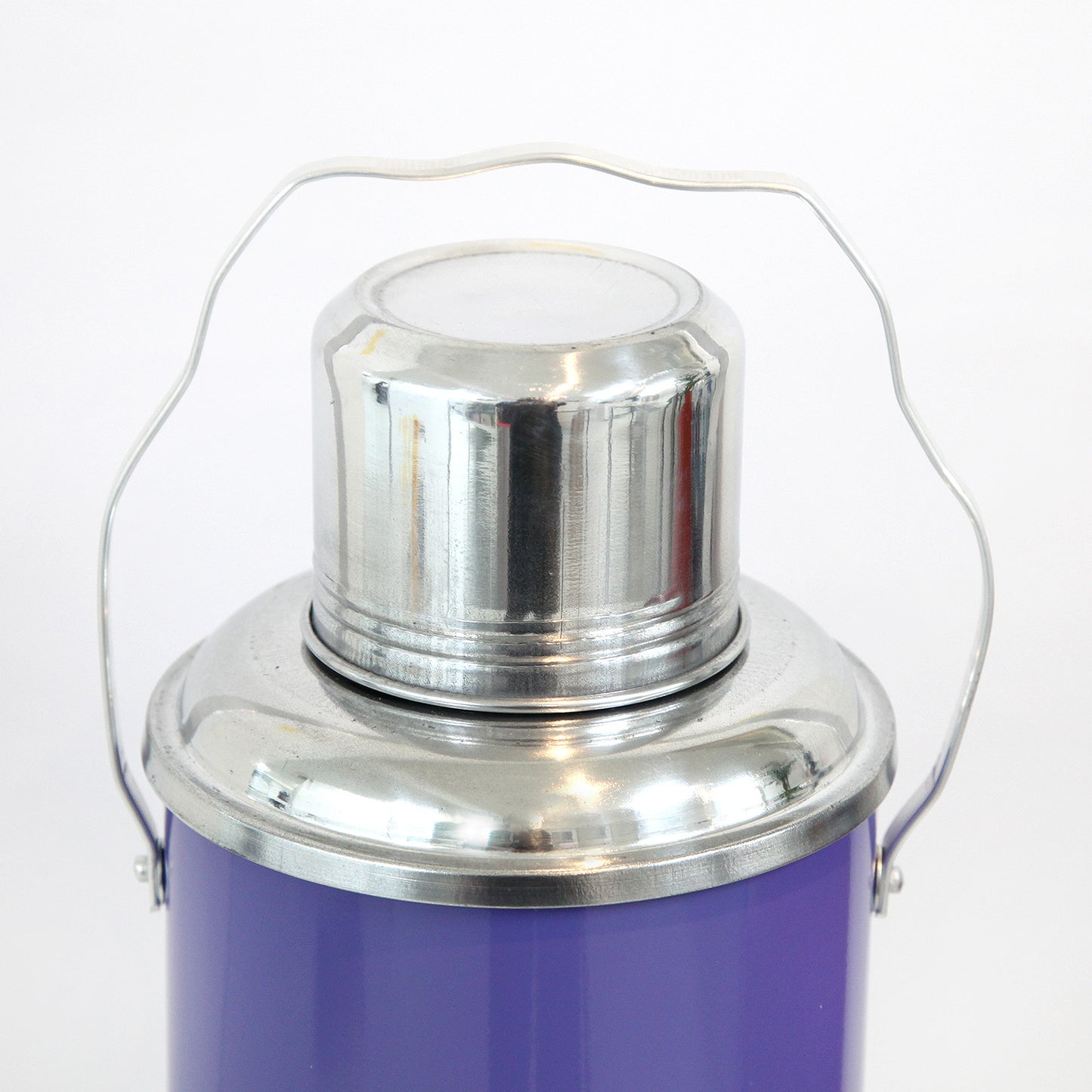 鉄製の水筒（紫・花）