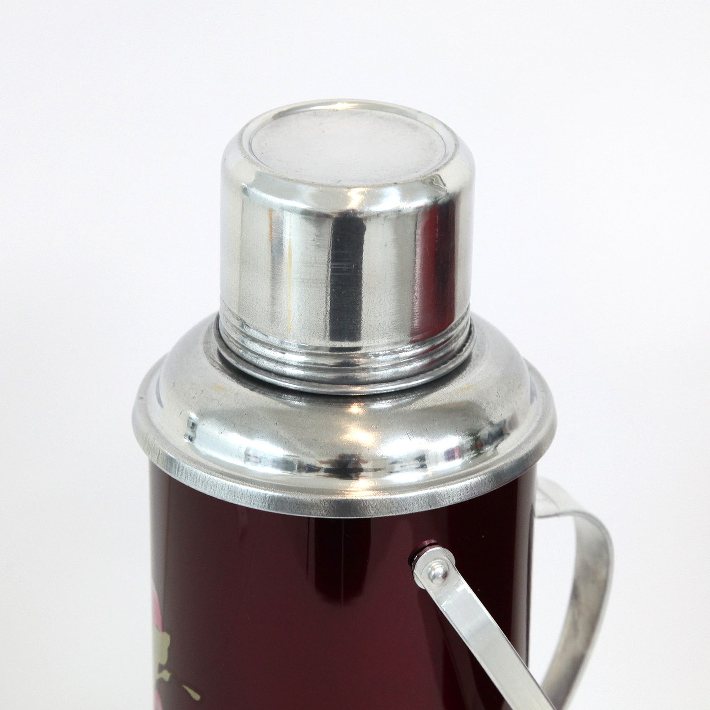 鉄製の水筒（ワインレッド・花）