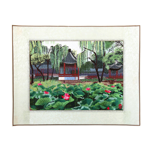 中国刺繍絵（布製）