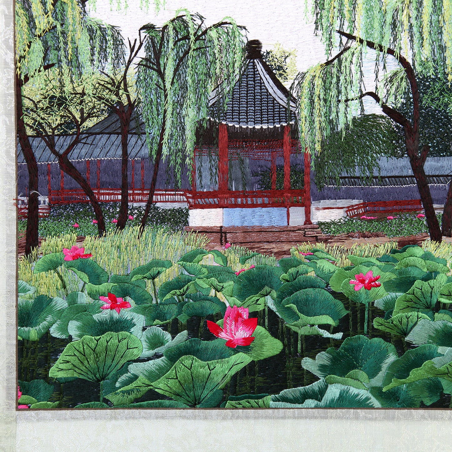 中国刺繍絵（布製）