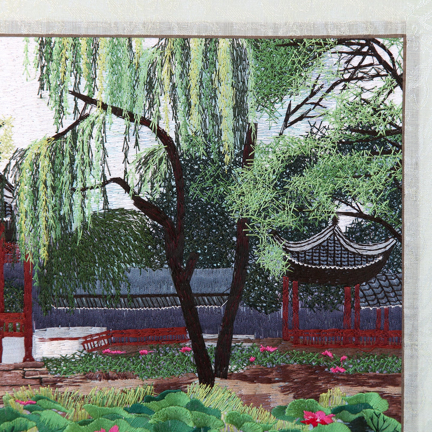 中国刺繍絵（布製）