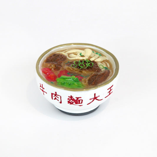 レトロなミニチュアマグネット｜牛肉麺