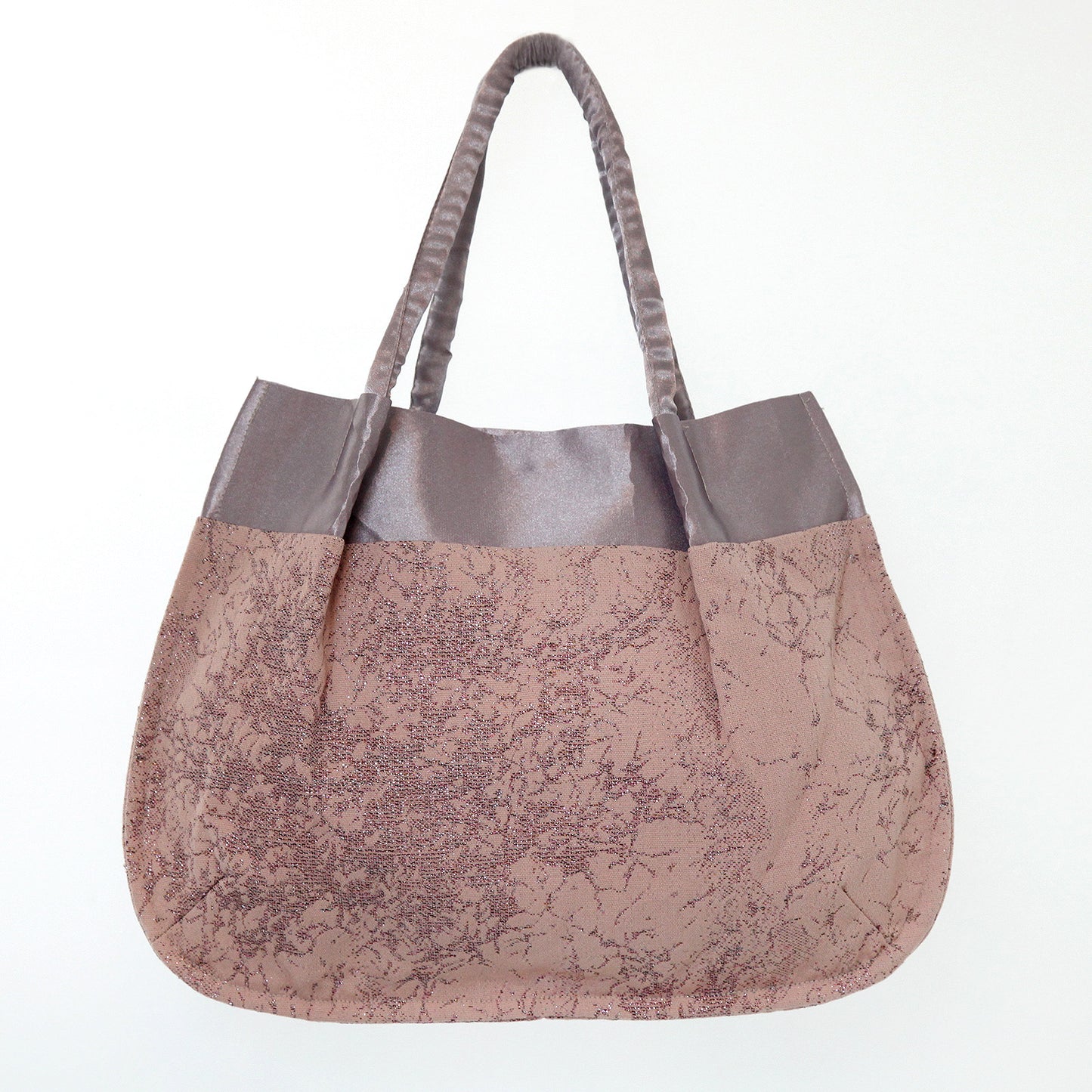 【チャイトロオリジナル】布バッグ｜ピンク＆シルバー