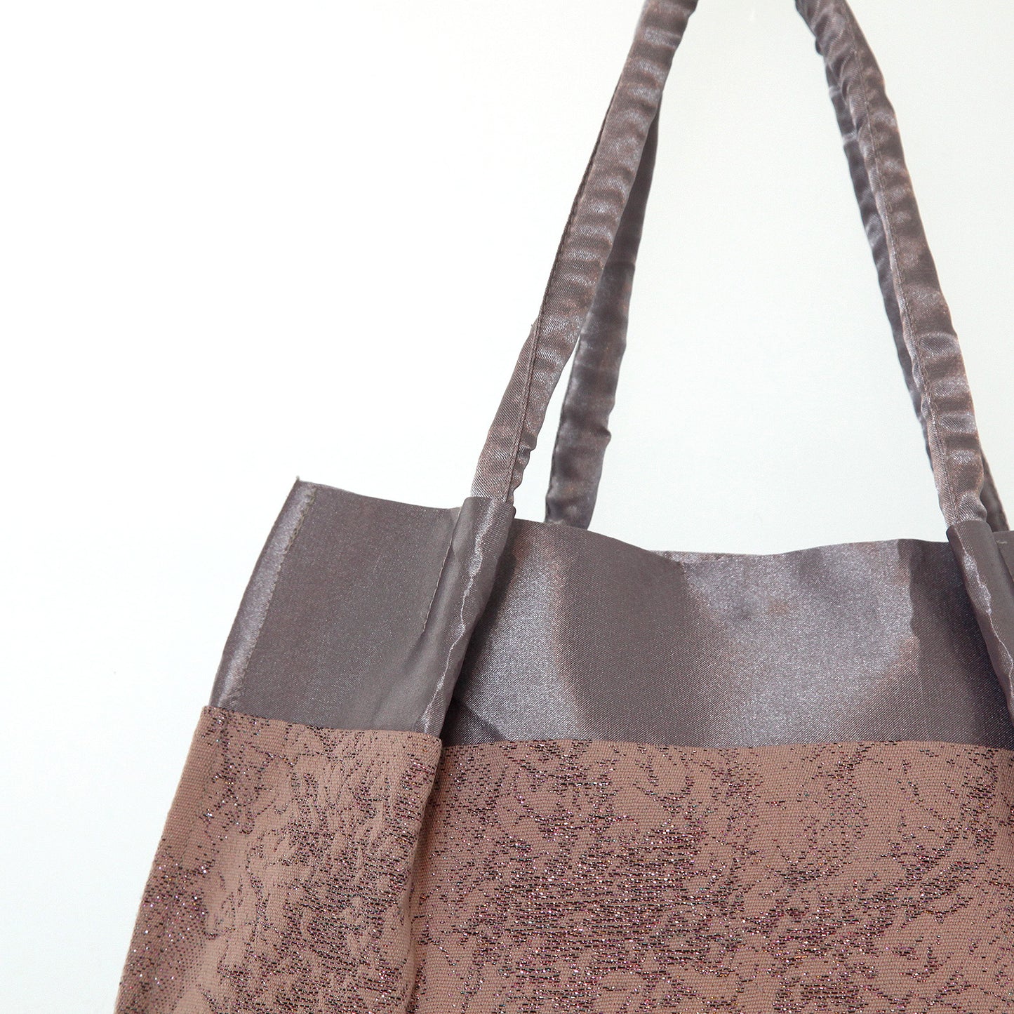 【チャイトロオリジナル】布バッグ｜ピンク＆シルバー