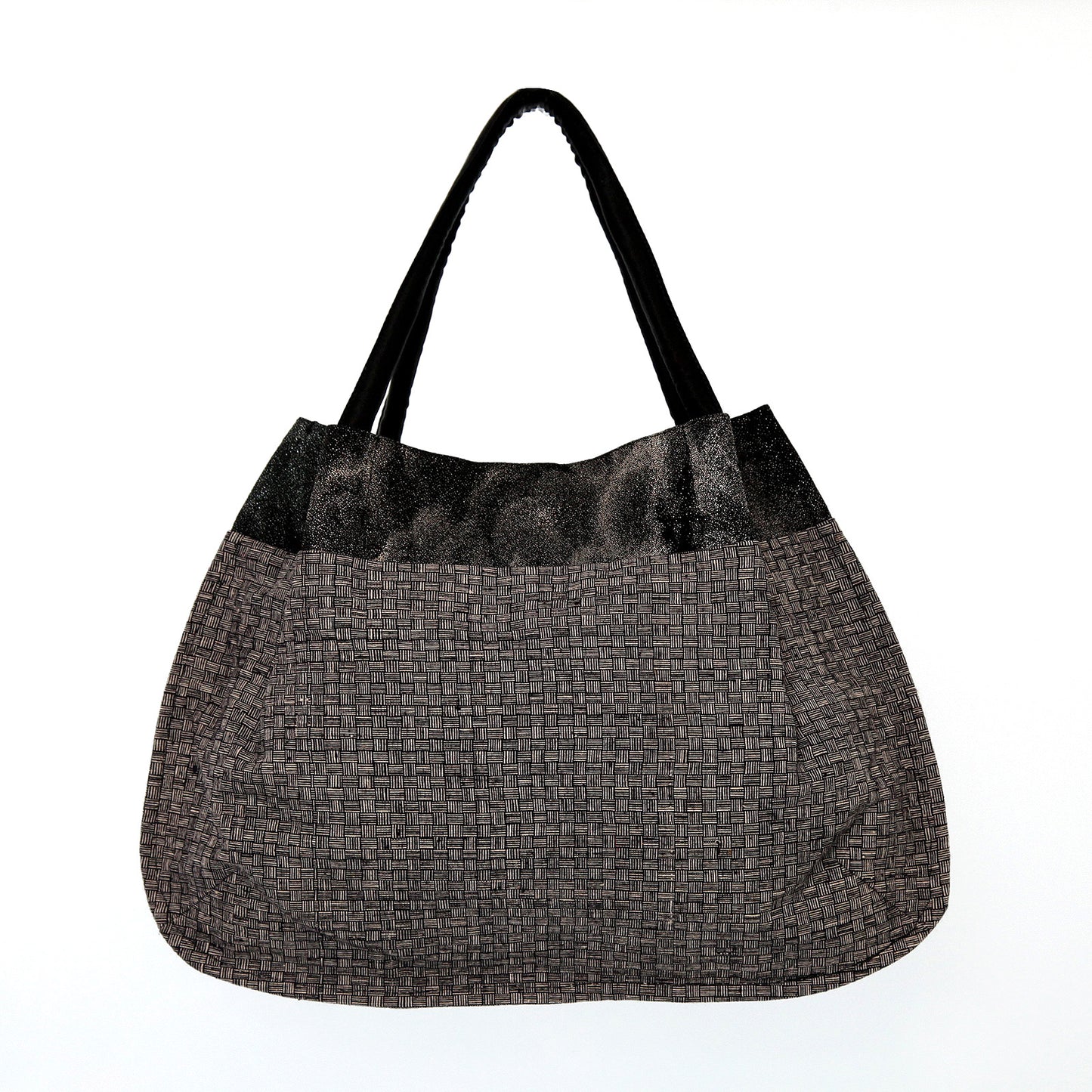 【チャイトロオリジナル】布バッグ｜ブラック＆シルバー